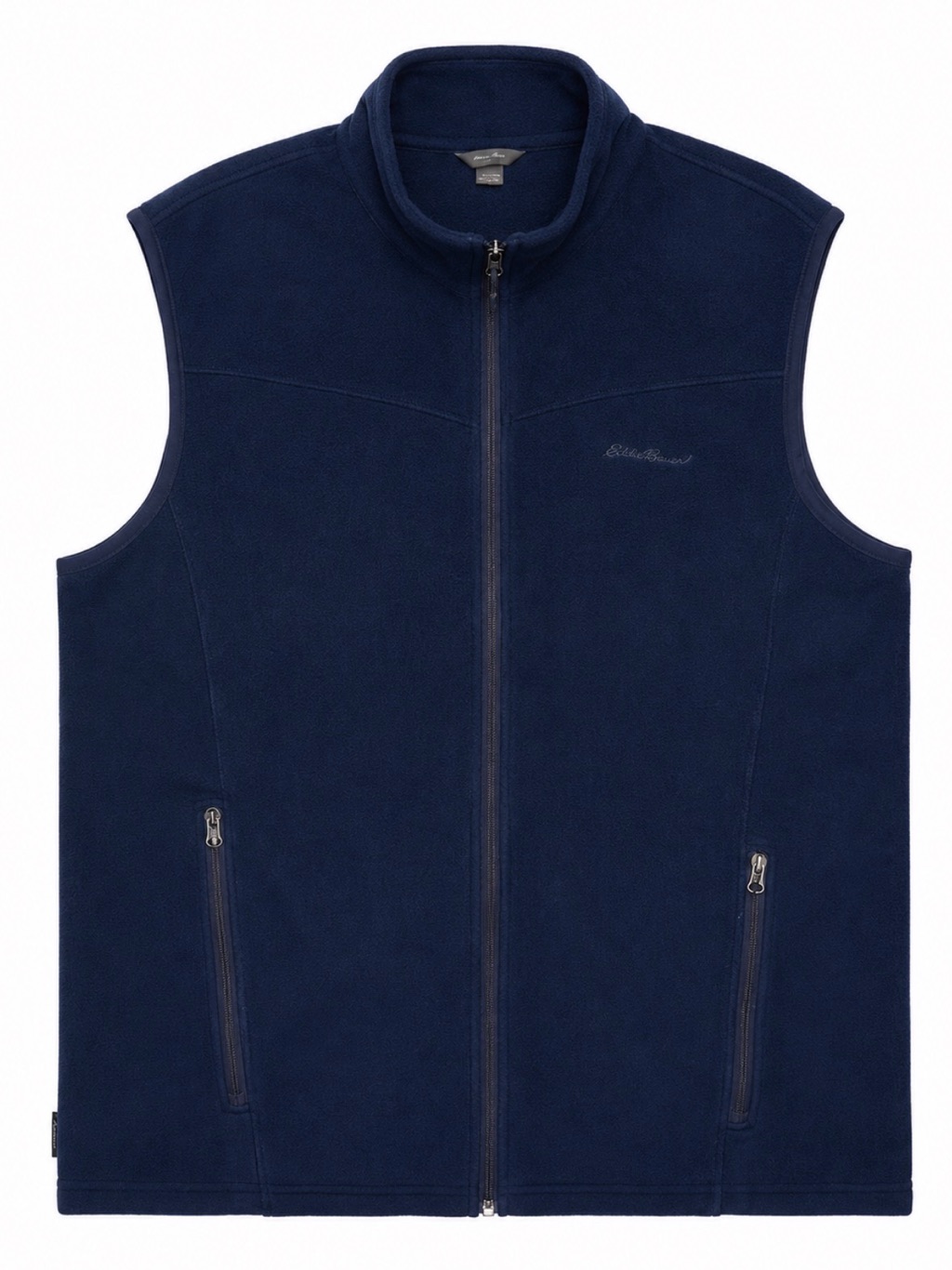 Eddie Bauer Navy Blue Full-Zip Polartec Fleece Vest